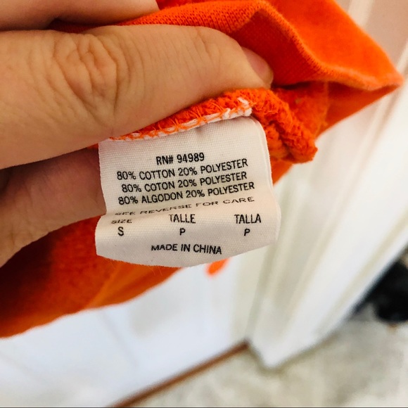 5TH & OCEAN Detroit Tigers baseball Orange womens hoodie size small - Picture 6 of 6